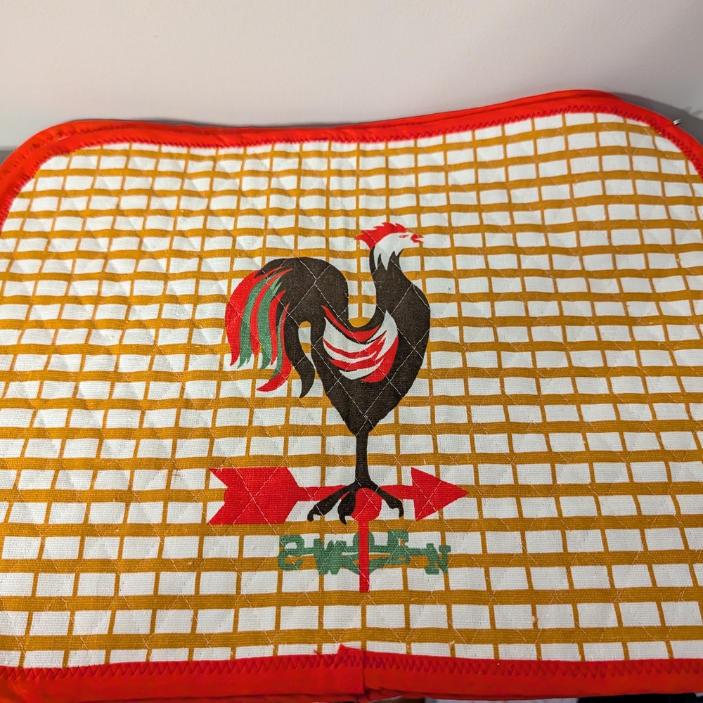 Vintage Rooster Design Kitchen Towel